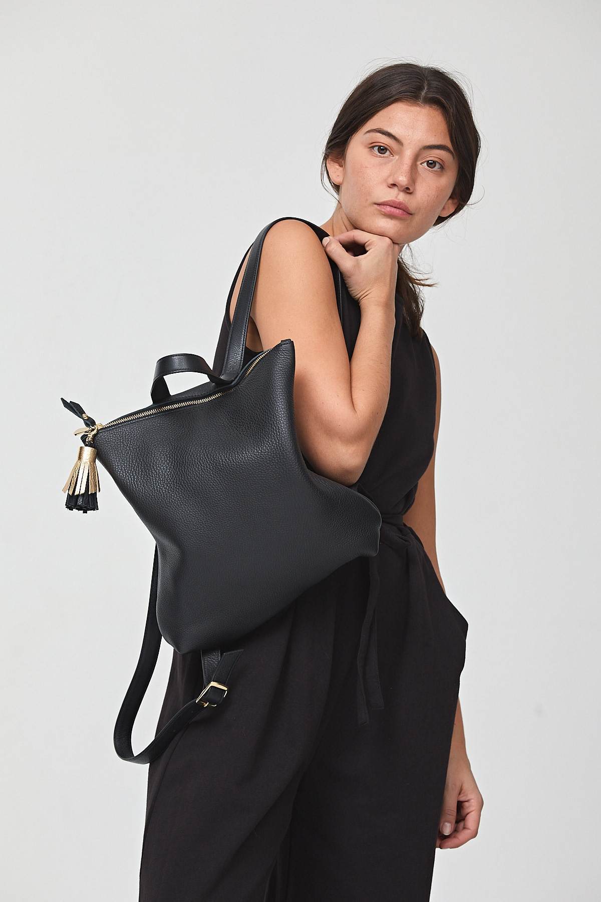 Shana Luther Leather Backpack Shana Luther Hill Backpack - Brown with Tassel | Garmentory main image 2