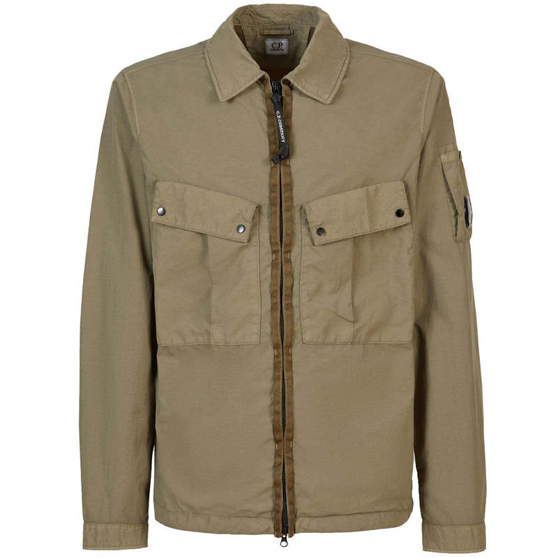 ジャケット・アウター C.P. COMPANY 21AW FLATT NYLON OVERSHIRT C.P. Company Flatt Nylon Overshirt in Agave Green – DPUS Designer