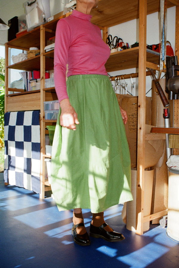 Mimi Holvast Lantern Skirt - Kelly Green