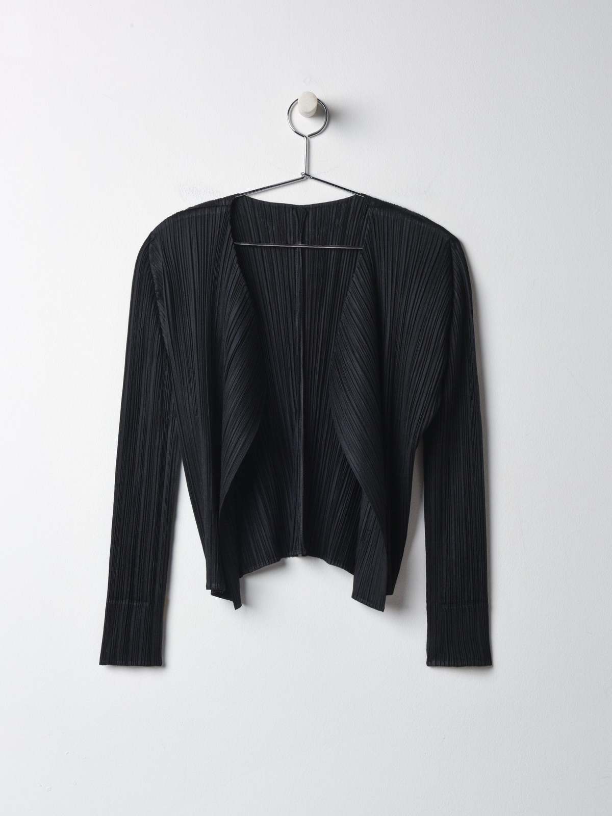 Pleats Please by Issey Miyake BASIC CARDIGAN - BLACK | Garmentory