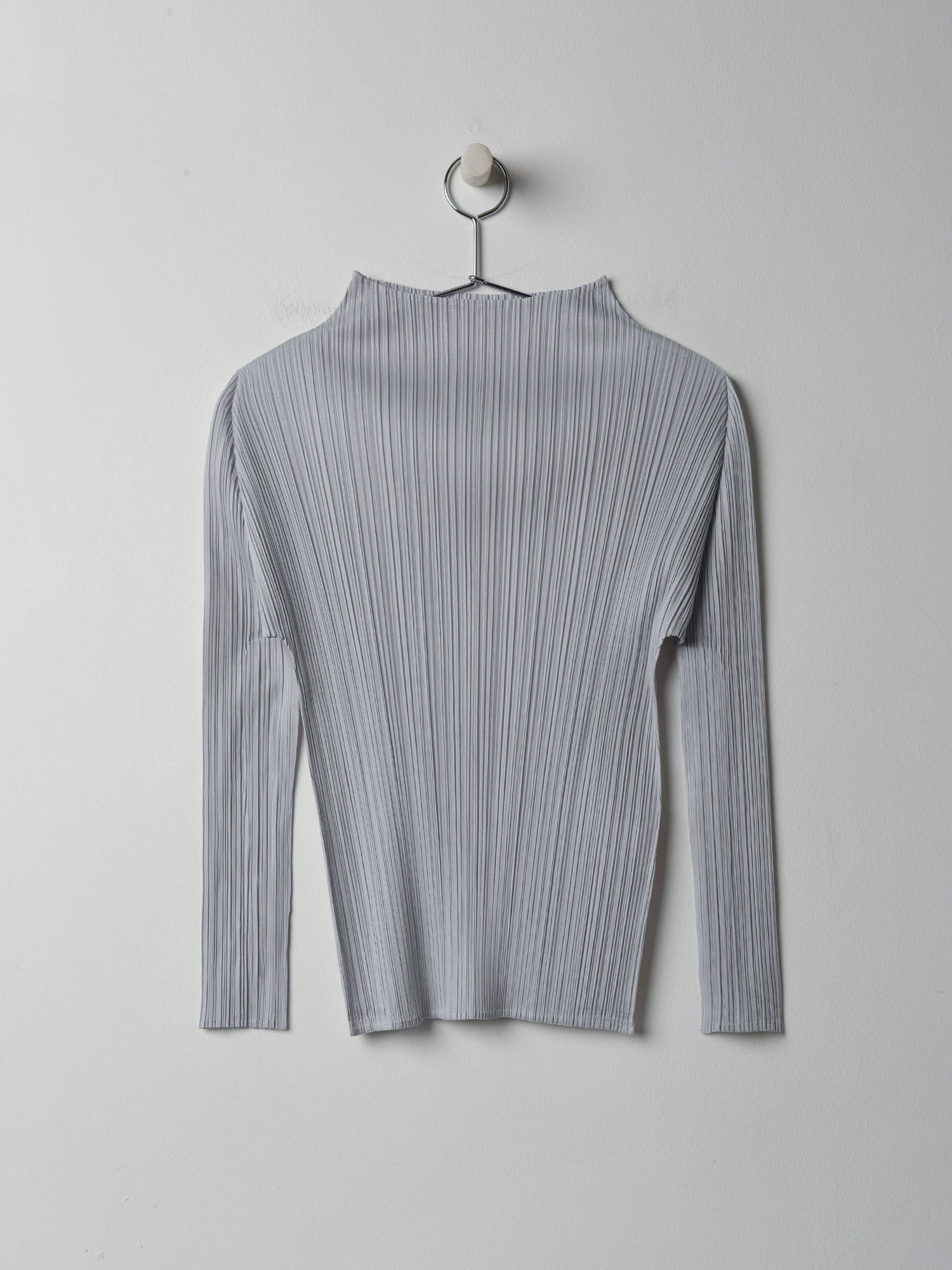 Pleats Please By Issey Miyake Basic Turtleneck Shirt - Light Gray