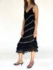Silk Spiral Sequined Dress - Thumbnail 2