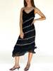 Silk Spiral Sequined Dress - Thumbnail 3