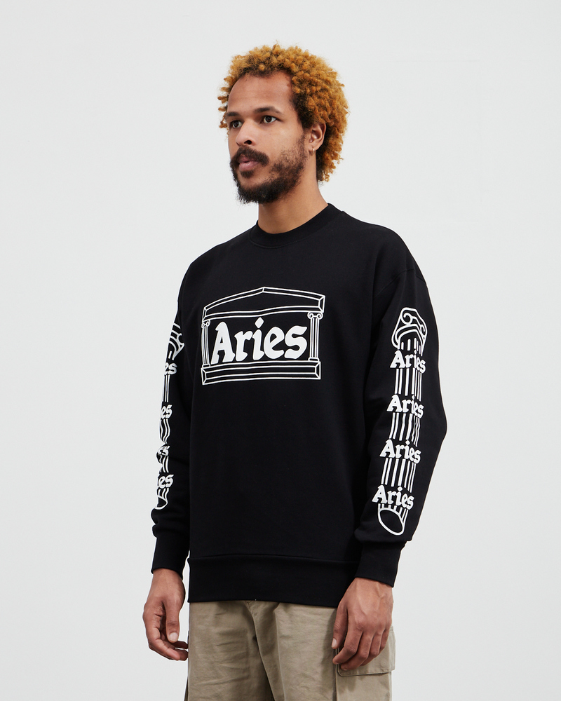 Aries Arise Column Sweatshirt - Black | Garmentory