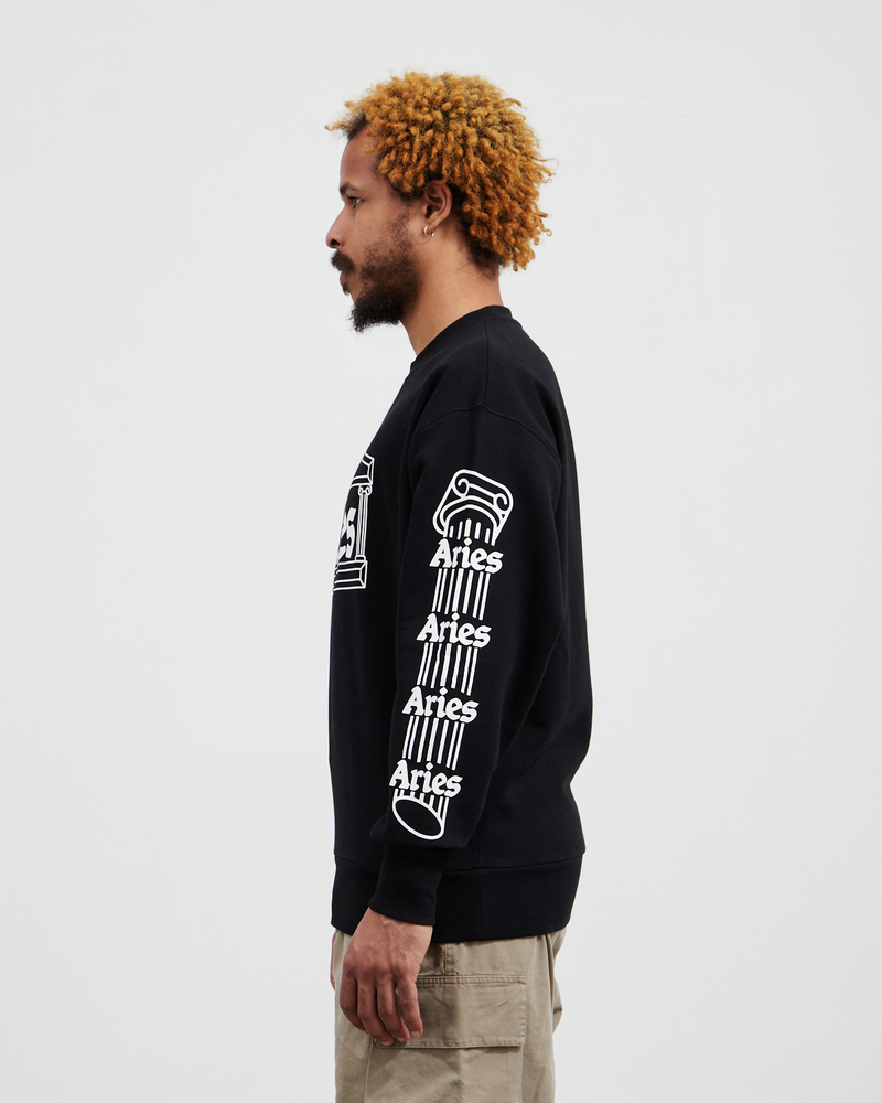 Aries Arise Column Sweatshirt - Black | Garmentory Aries Arise Column Sweatshirt - Black | Garmentory