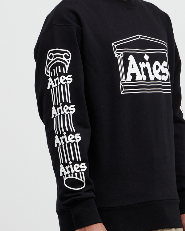 Aries Arise Column Sweatshirt - Black | Garmentory