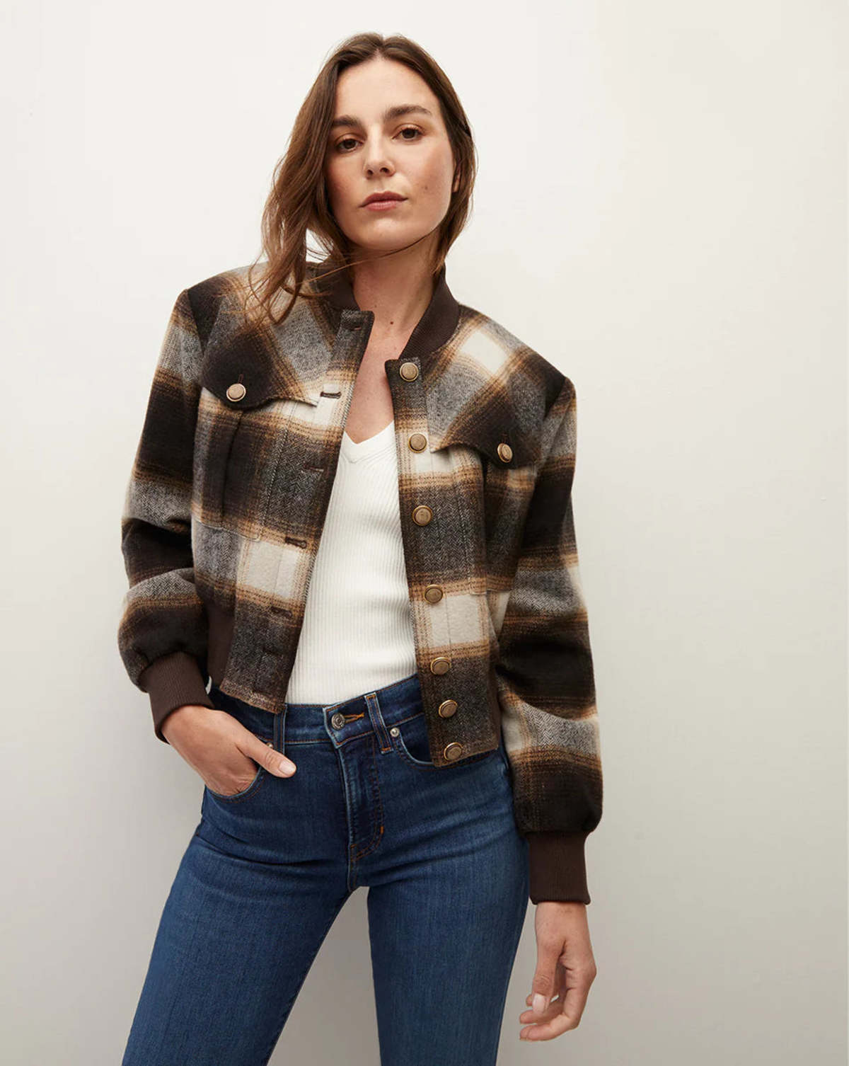 Veronica Beard Stanley Bomber Jacket - Multi - Image 1 of 7