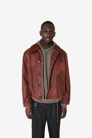 Our Legacy Grizzly Jacket - Oxblood Everwax | Garmentory