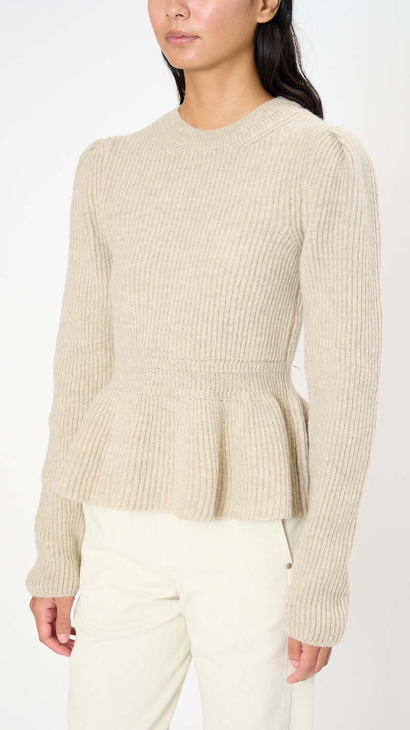 トップス HEVE Arch Peplum knit charcoal トップス HEVE Arch Peplum knit charcoal Arch Peplum knit charcoal