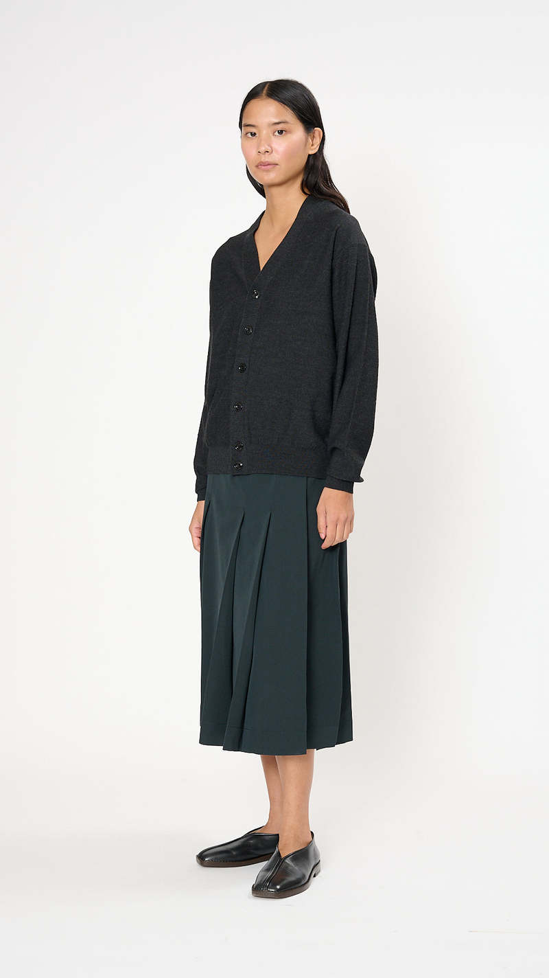 Lemaire Relaxed Twisted Cardigan - Anthracite | Garmentory