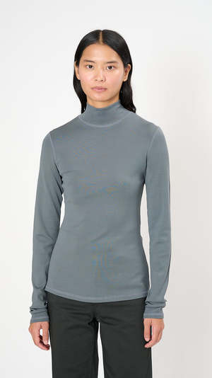 Lemaire Rib Turtleneck - Storm Grey | Garmentory