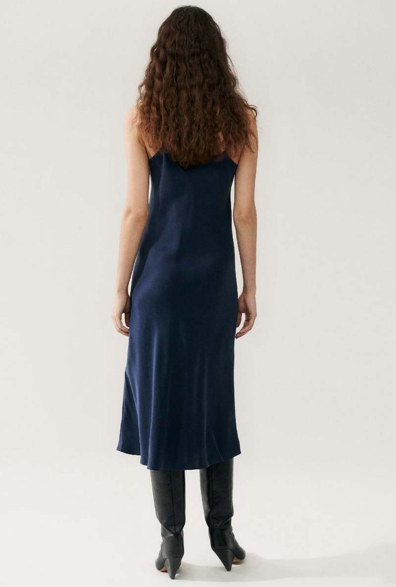 Silk Laundry 90S SLIP DRESS - MIDNIGHT | Garmentory