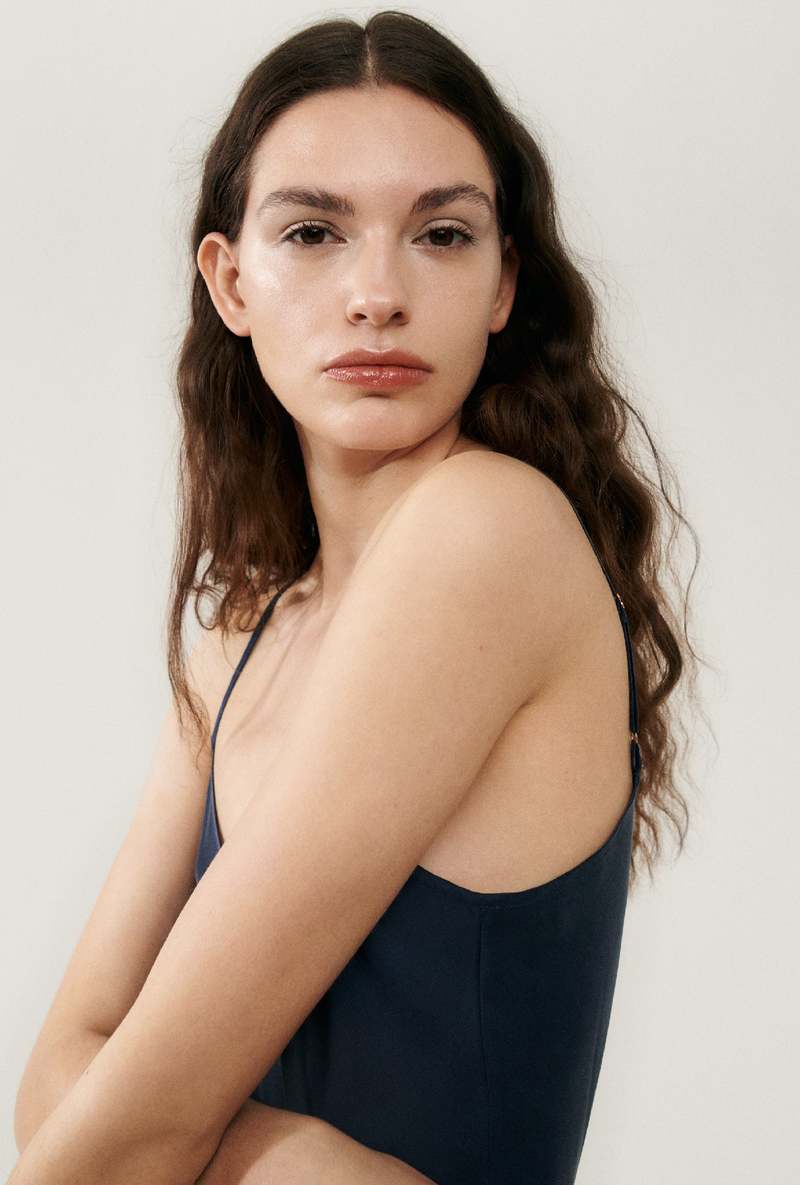 Silk Laundry 90S SLIP DRESS - MIDNIGHT | Garmentory