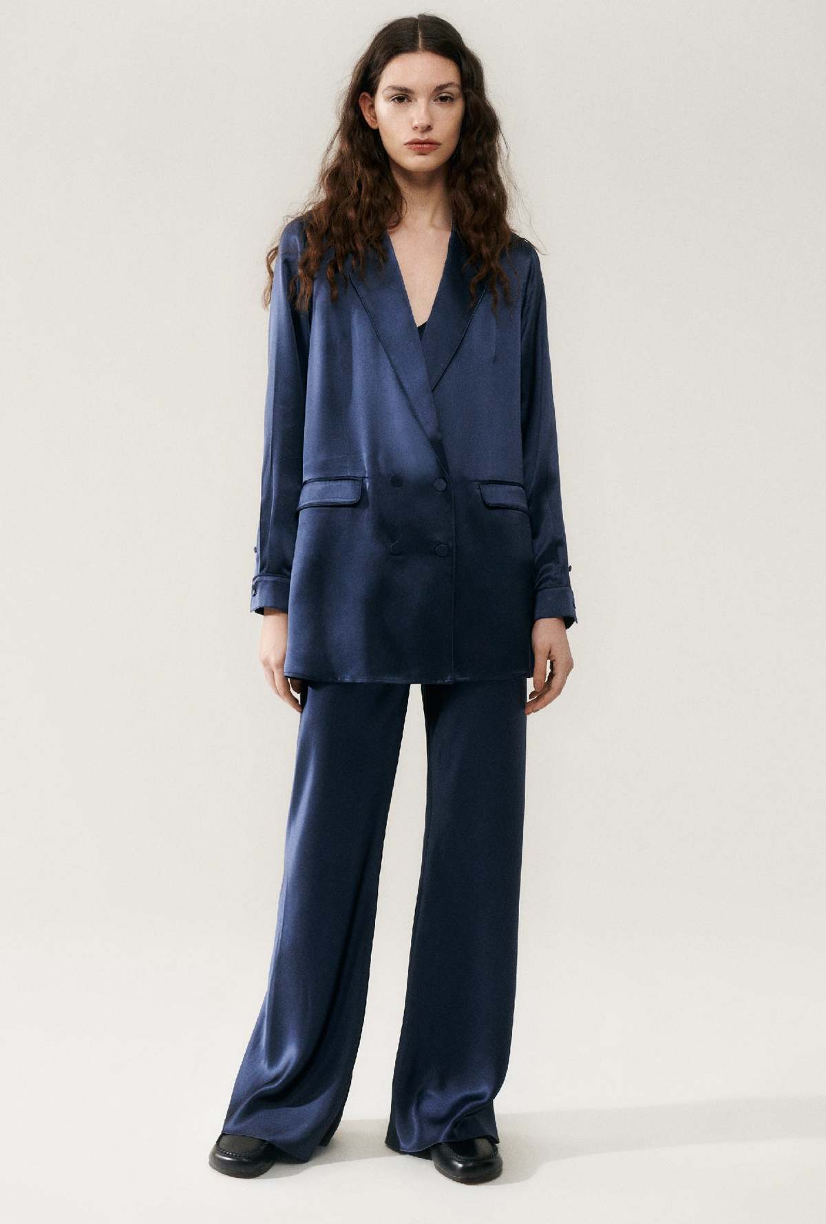  Silk Laundryrelaxed Blazer - Midnight - Image 1 of 6