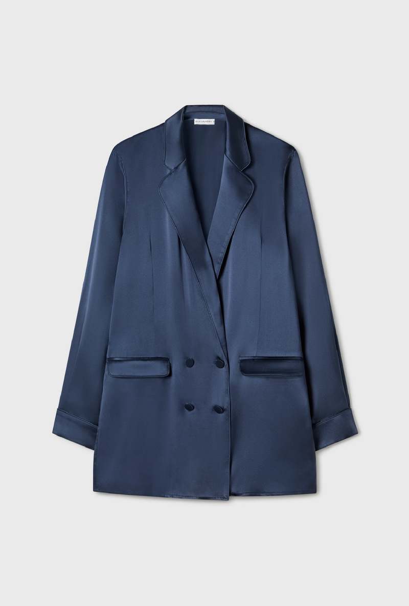  Silk Laundryrelaxed Blazer - Midnight