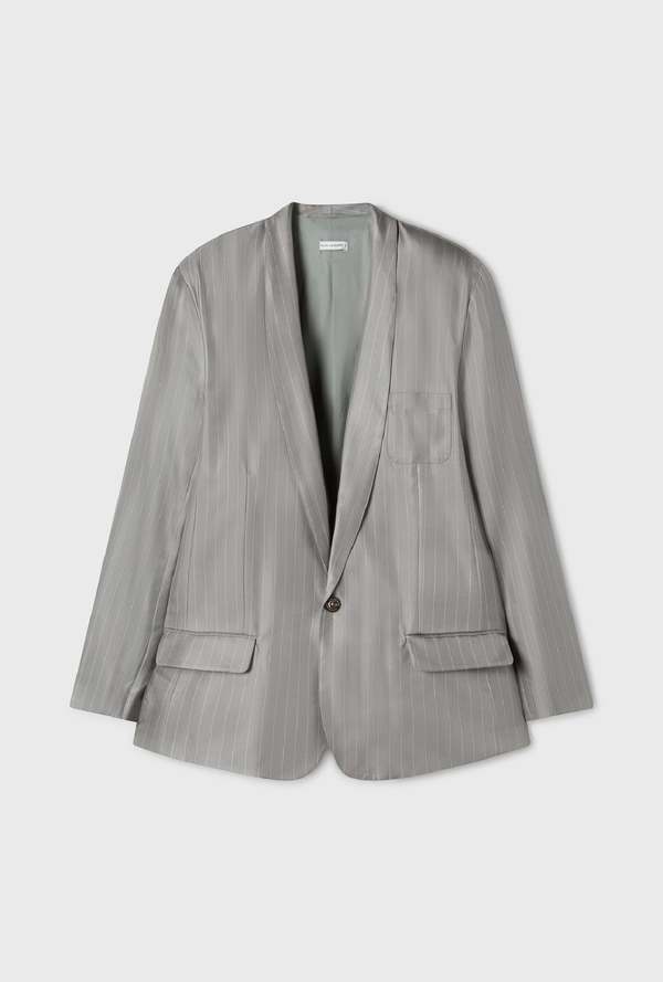 Silk Laundry TWILL MIAMI BLAZER - MOON PINSTRIPE | Garmentory
