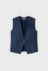 Silk Laundry Twill Slouch Vest - Midnight - Thumbnail 6