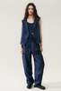 Silk Laundry Twill Slouch Vest - Midnight - Thumbnail 4