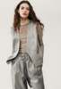 Silk Laundry TWILL SLOUCH VEST - MOON PINSTRIPE - Thumbnail 4