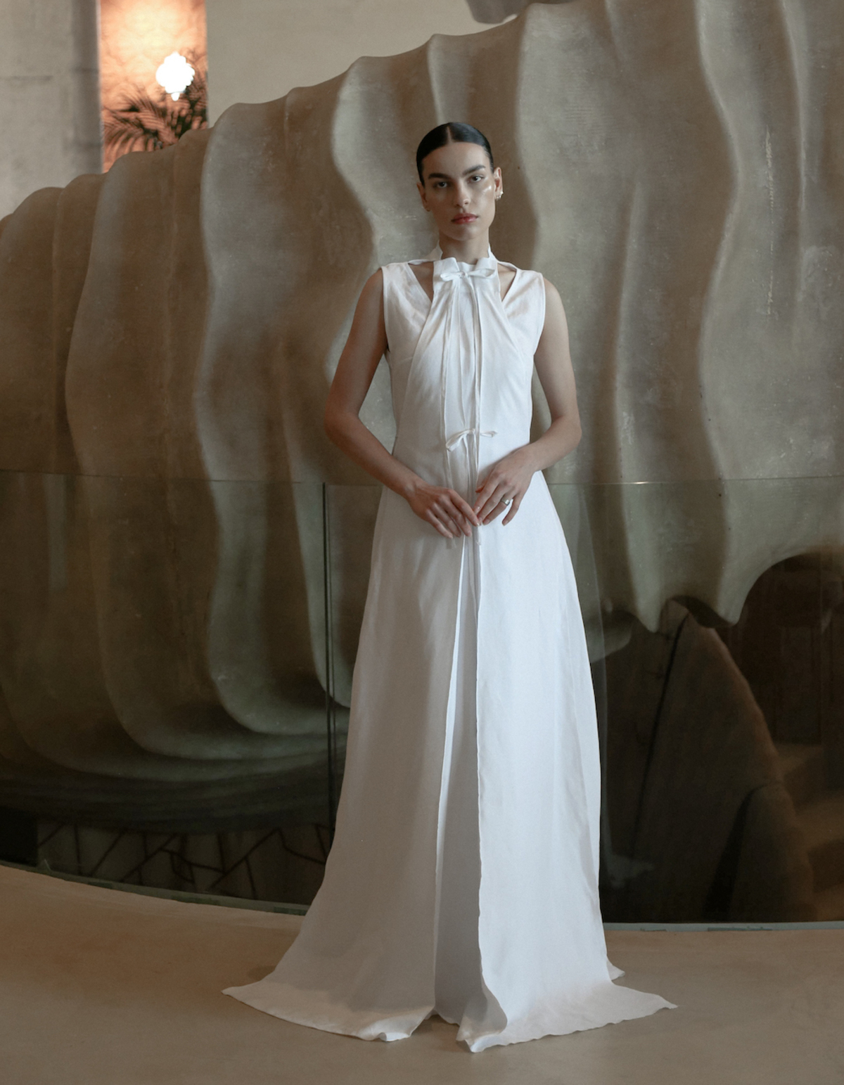 linen bustier dress Premium Embroidered Linen Bustier Dress