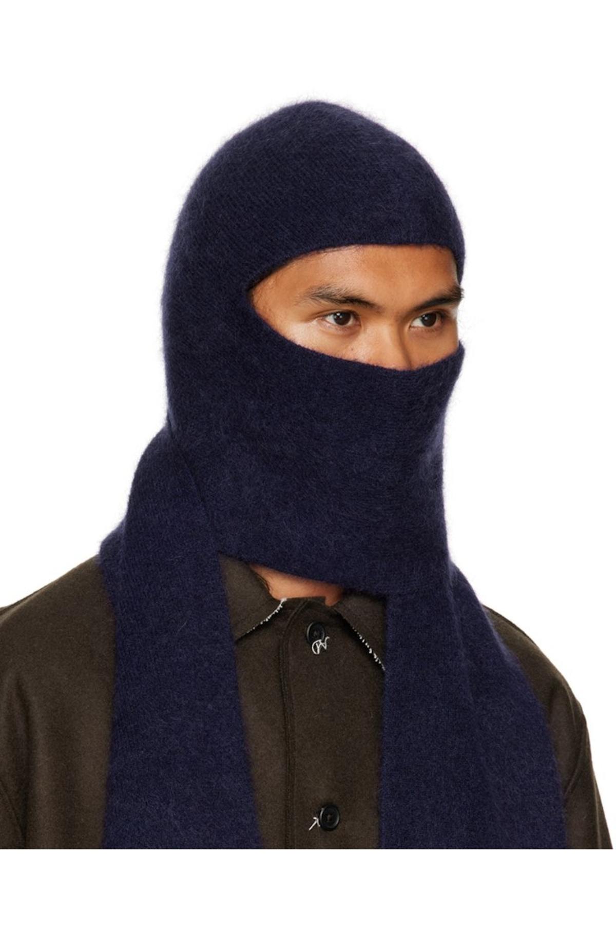 D*Q様 camiel fortgensBALACLAVA SCARF Camiel Fortgens Mohair Scarf - Navy | Garmentory