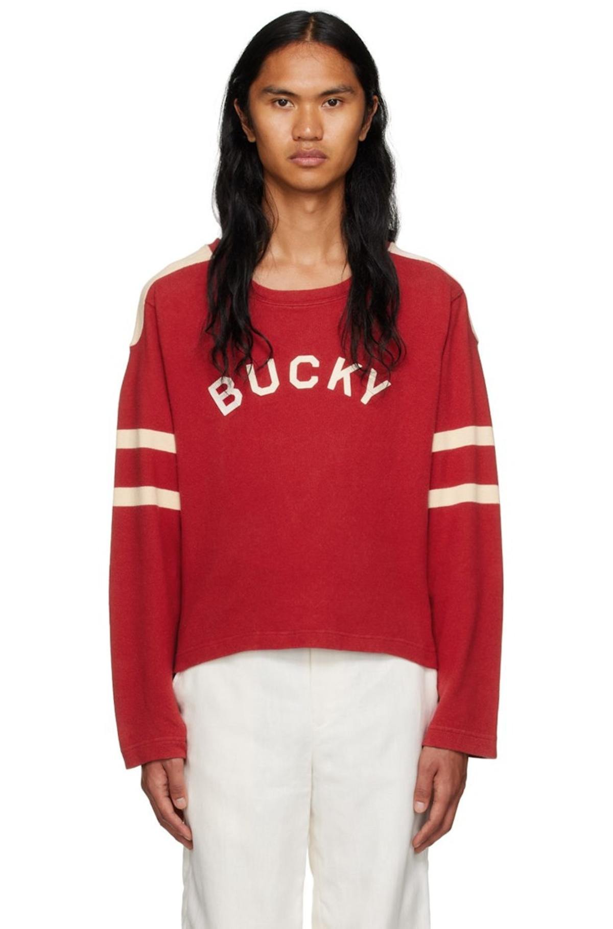 BODE BUCKY PULLOVER 23AW スウェット BODE Bucky Sweatshirt - Red | Garmentory