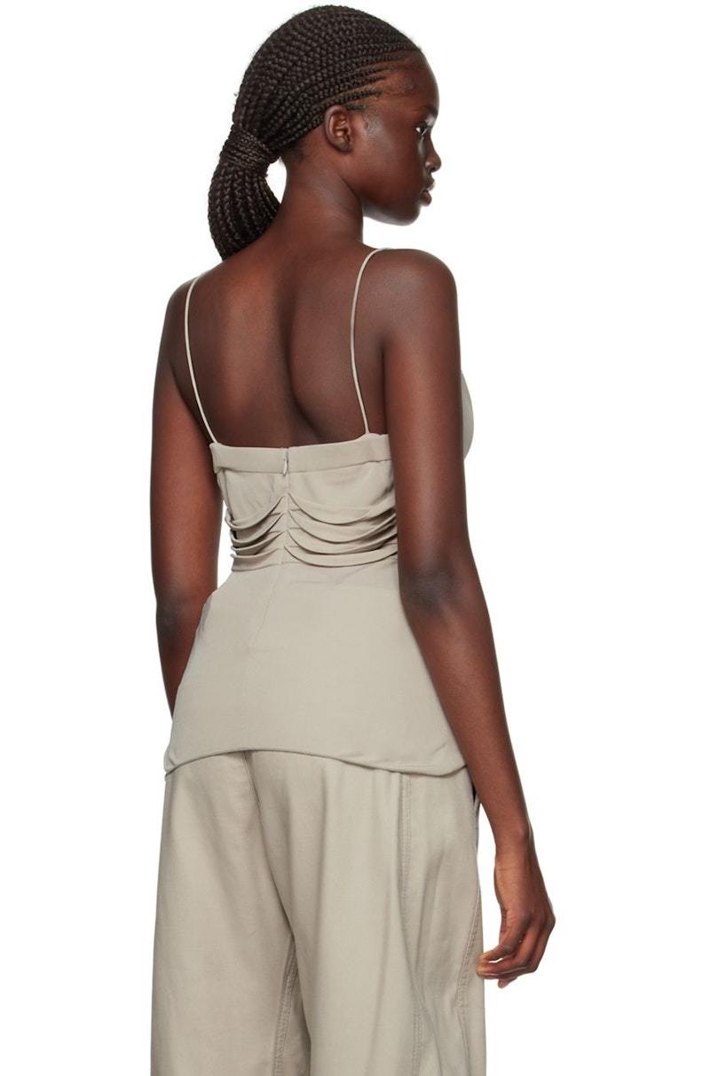 Dion LEE アイボリー コルセットタンクトップ Dion Leeのホワイト Corset タンクトップがセール中