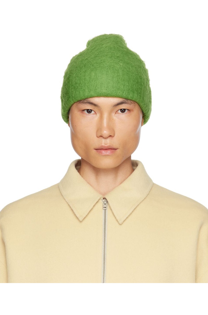 帽子 ACNE STUDIOS Wool mohair beanie Acne Studios Wool Mohair Beanie - Green | Garmentory