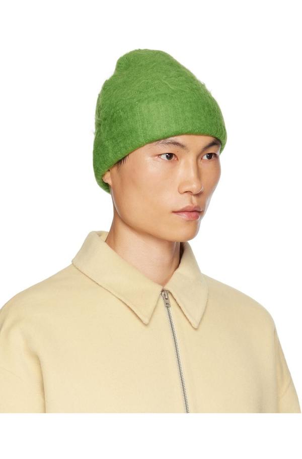 帽子 ACNE STUDIOS Wool mohair beanie Acne Studios Wool Mohair Beanie - Green | Garmentory