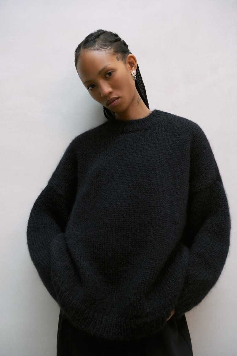 Cordera Mohair Sweater - Black | Garmentory