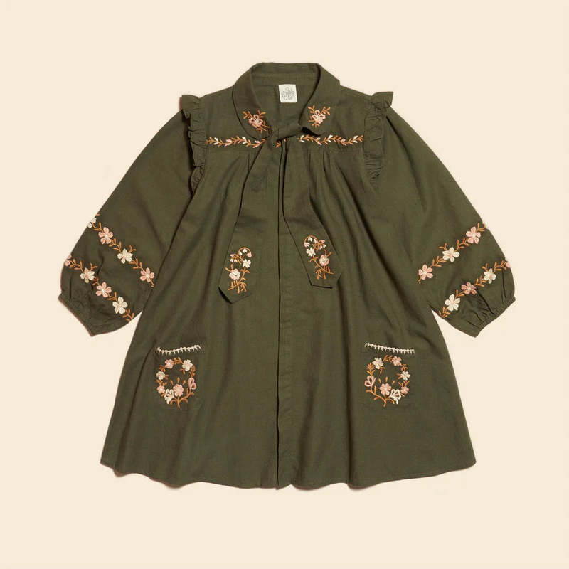 apolina ワンピース 2-3Y Sally Dress - Forest