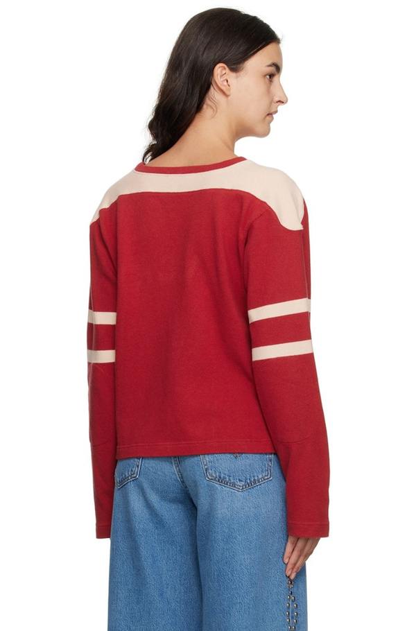 Bode Red 'Bucky' Sweatshirt | Garmentory