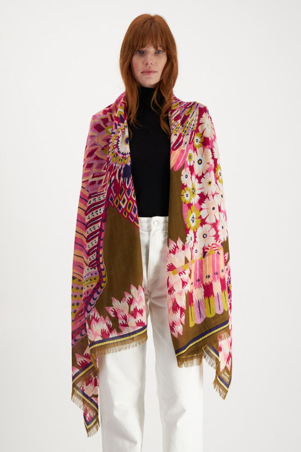 Inoui Editions 100 Hulule Scarf - Fuchsia