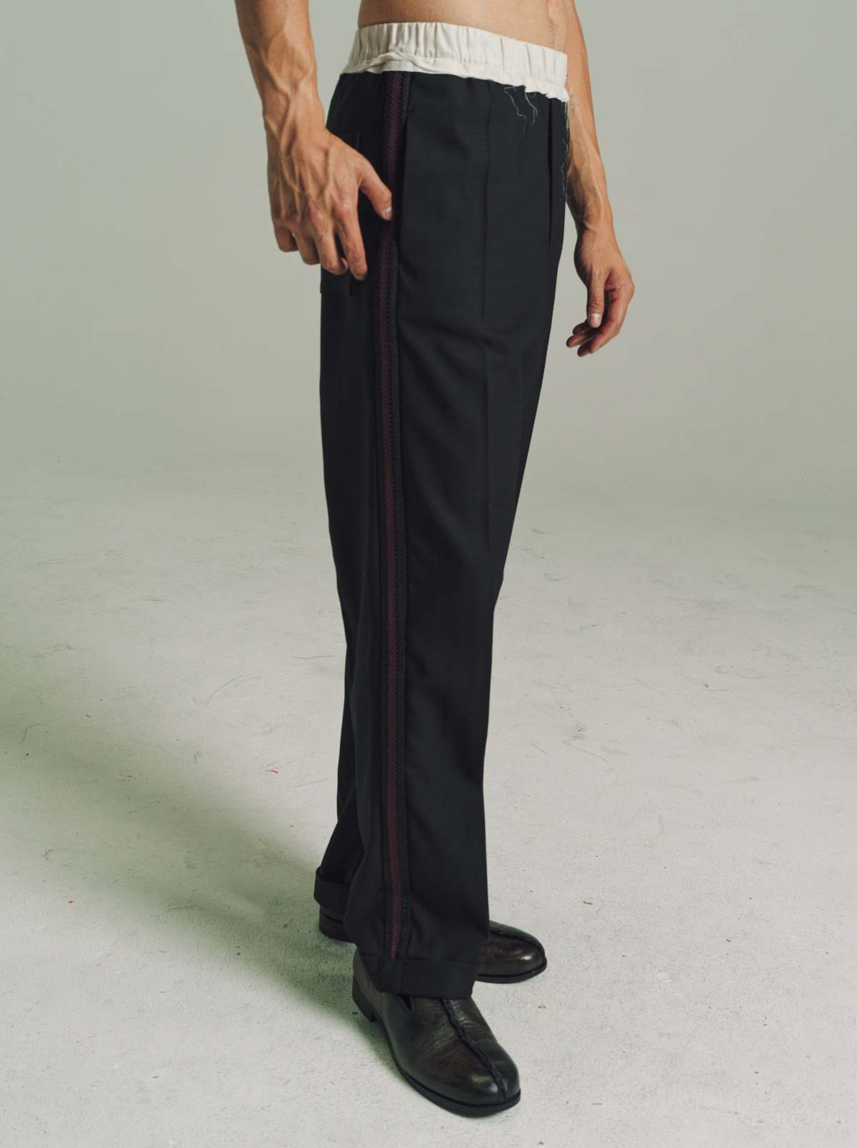 Wales Bonner Wool Seine Trousers - Black | Garmentory