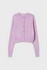 Silk Laundry Cropped Cardigan - Lilac - Thumbnail 1