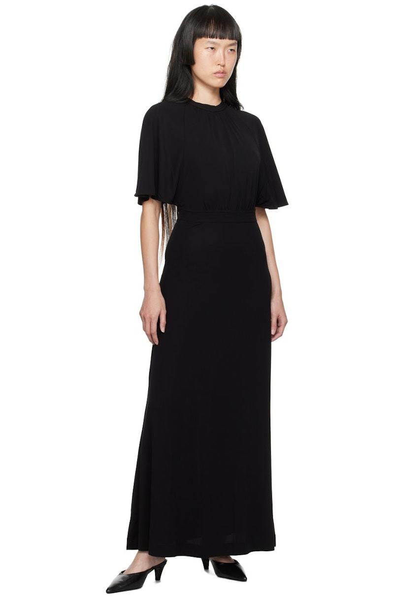 TOTEME Black Fluid Midi Dress | Garmentory