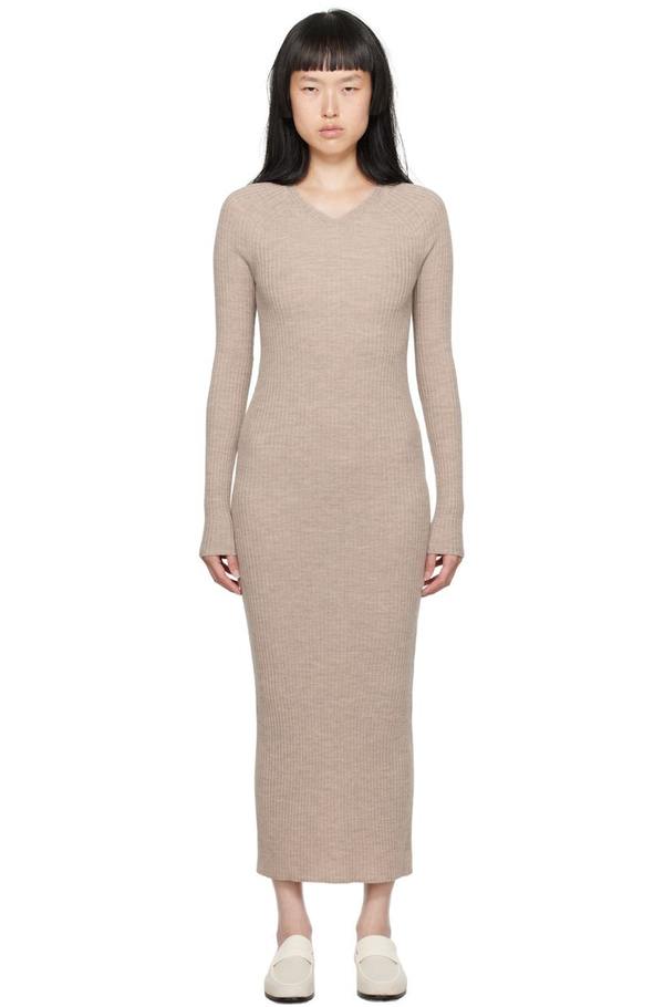 fitted lace wedding dress Meyeeka Long Sleeve Midi Dress for Women Button Down V Neck Ribbed Knitted  Slim Fit Party Dress Beige M at Amazon Women's Clothing store