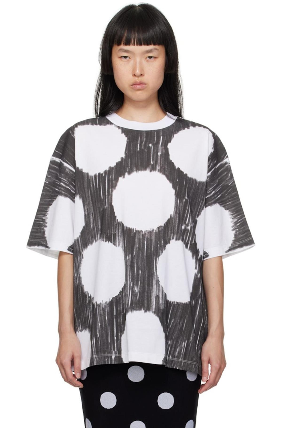 Marni Black & White Polka Dot T-Shirt | Garmentory