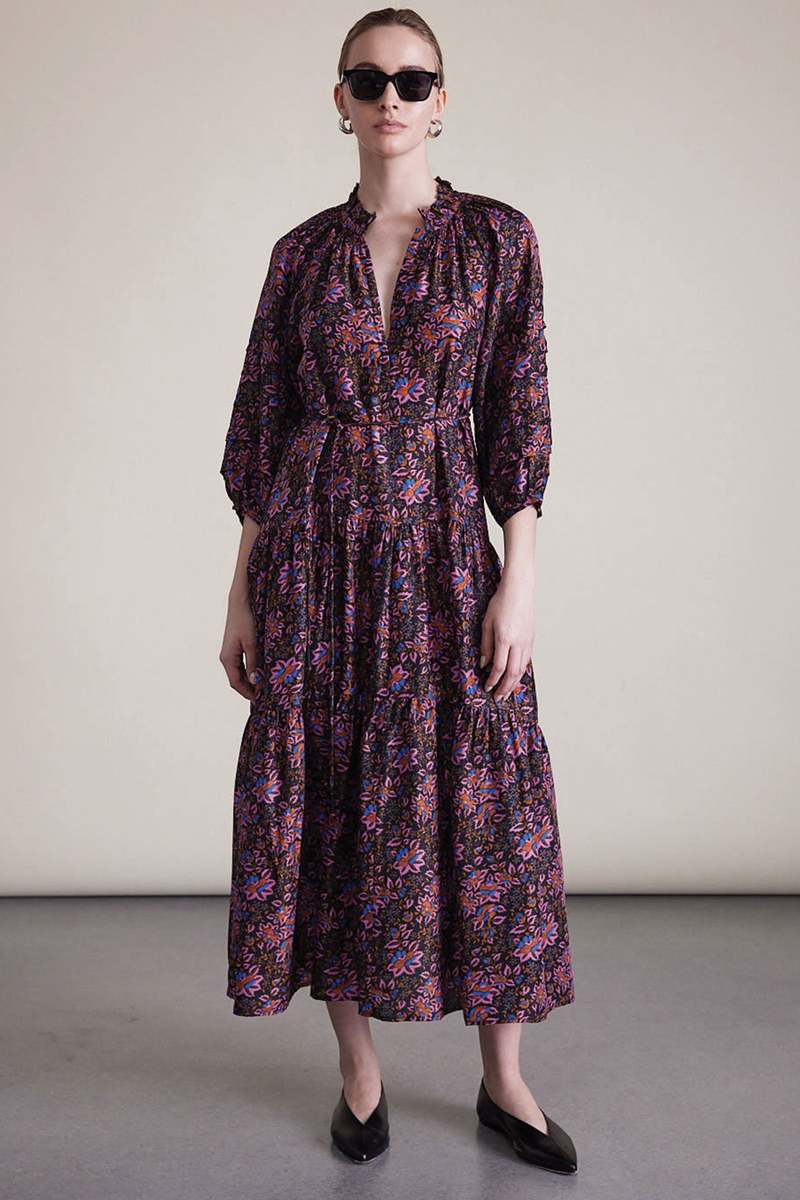 Apiece Apart Trinidad Maxi Dress - Folk Folliage | Garmentory