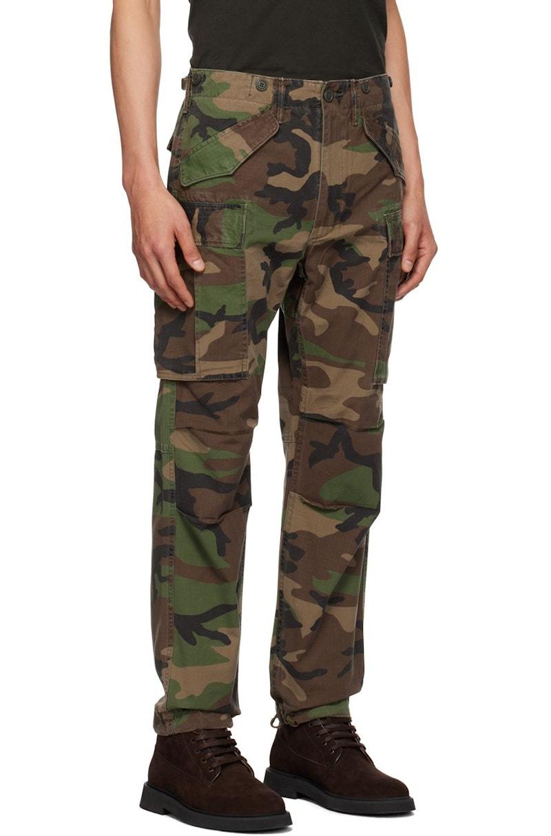 RRL Brown Regiment Cargo Pants - Woodland Camo | Garmentory