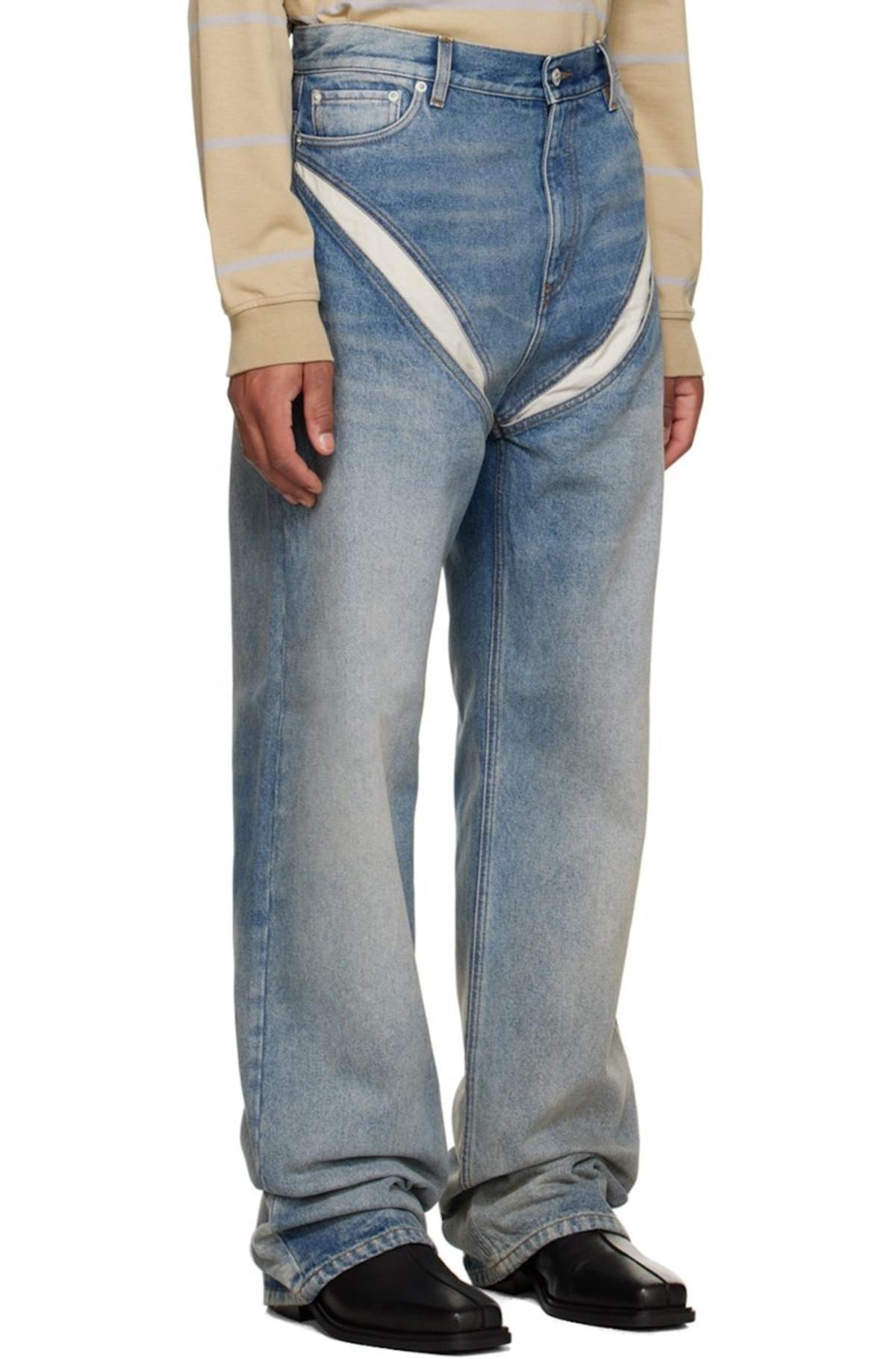 【THEAIRTOWN】Vintage Cutout Denim Pants Shop Denim Jeans and Jackets at Buttafly