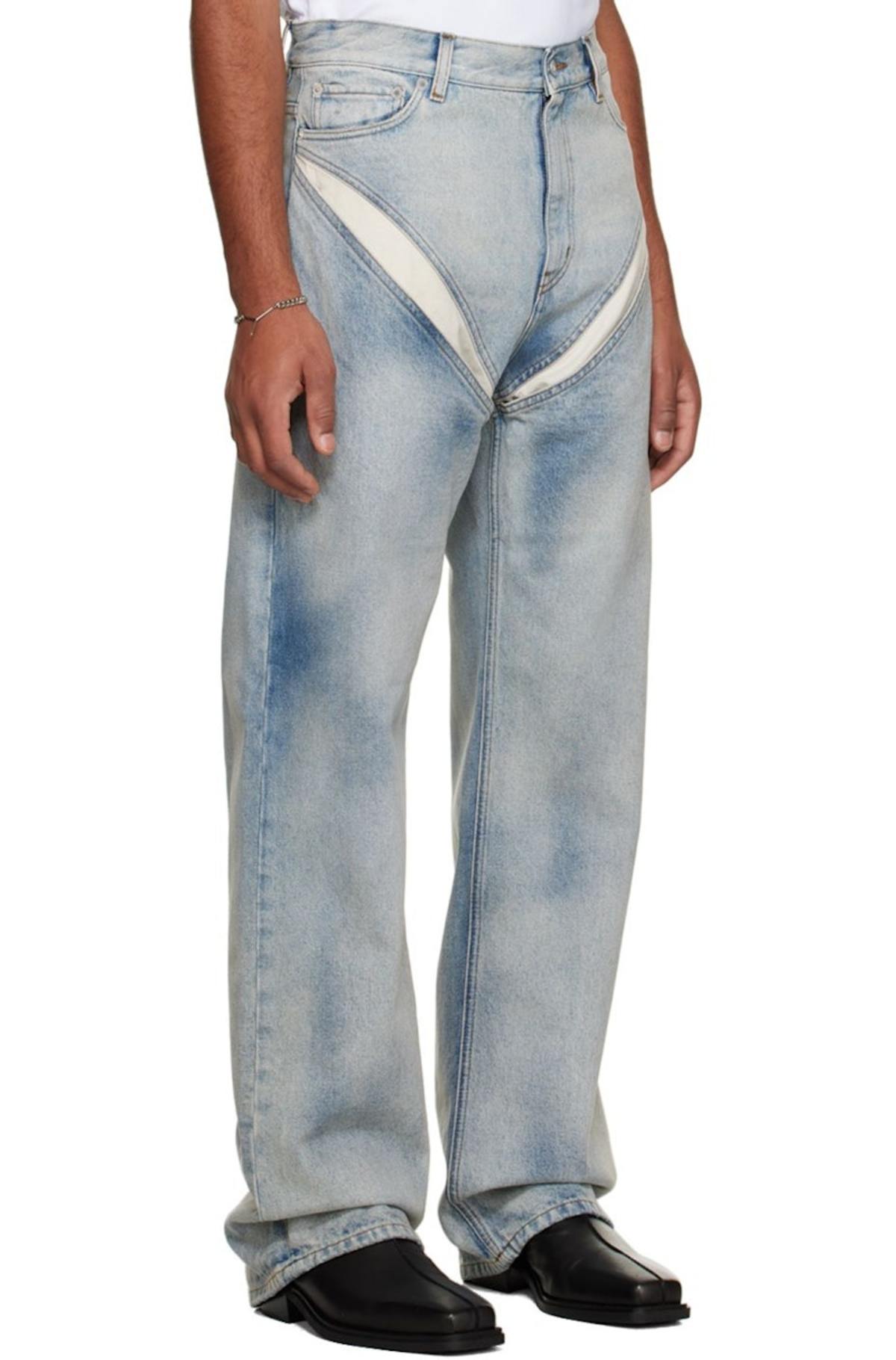 Y/Project Cutout Jeans - Blue | Garmentory