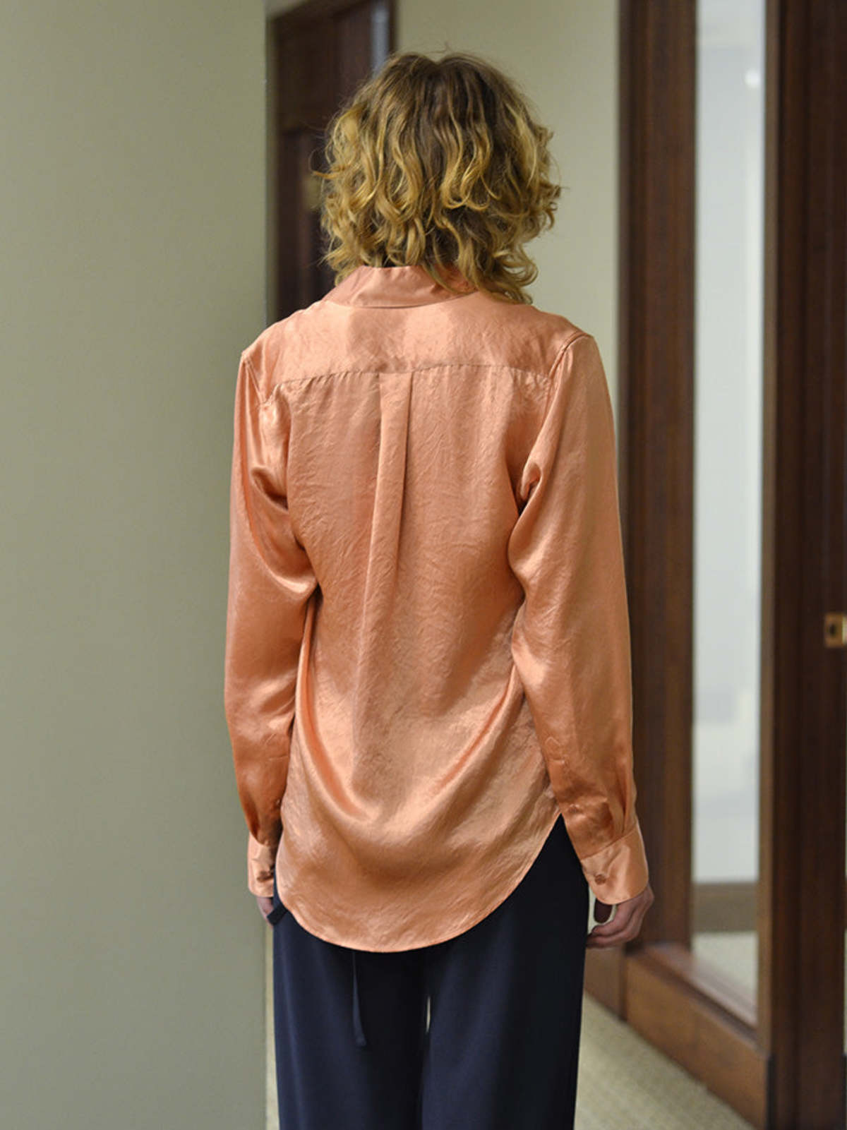 Martine Rose Classic Long Sleeve Shirt - Peach - Image 4 of 6