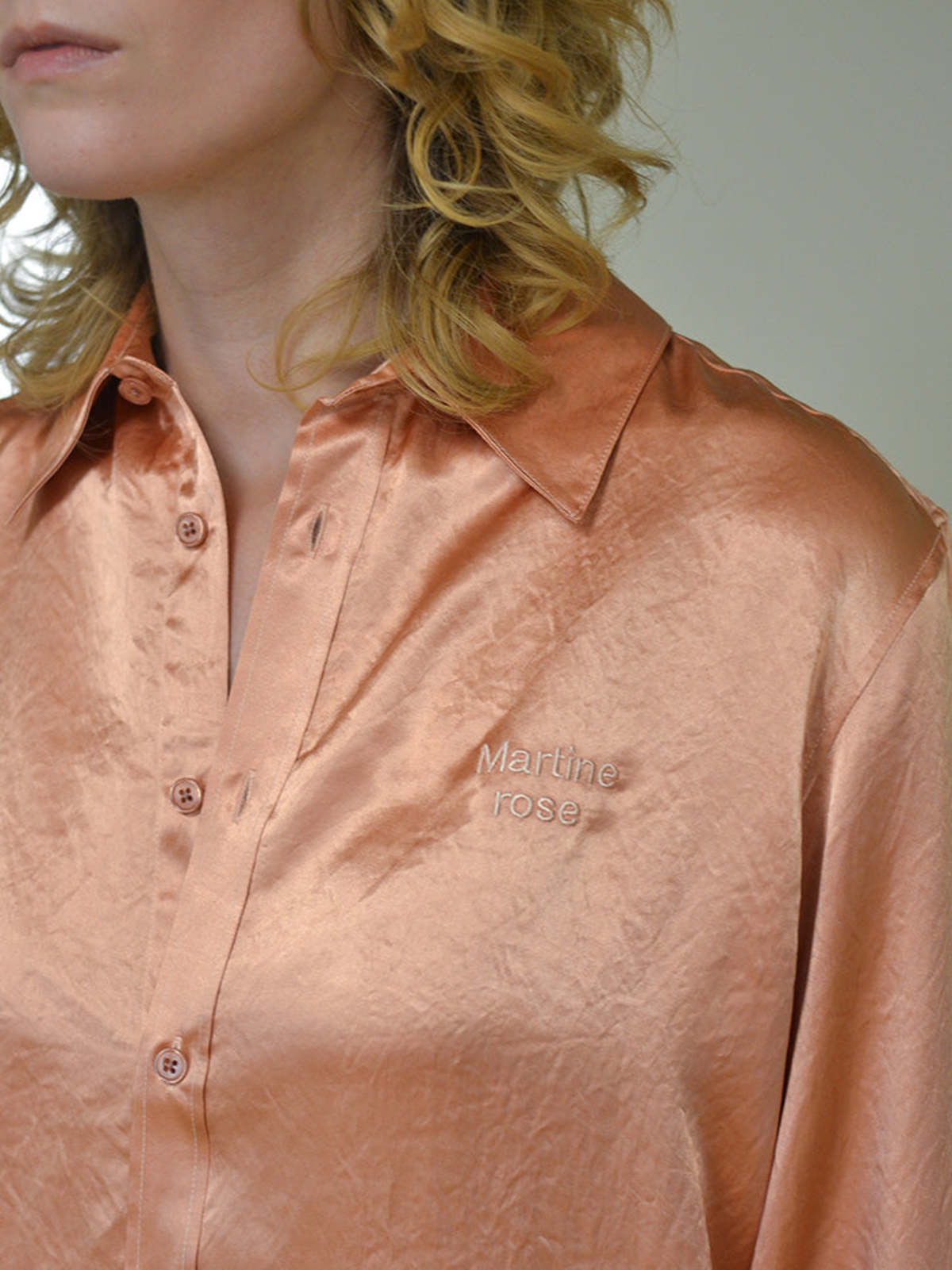 Martine Rose Classic Long Sleeve Shirt - Peach - Image 6 of 6