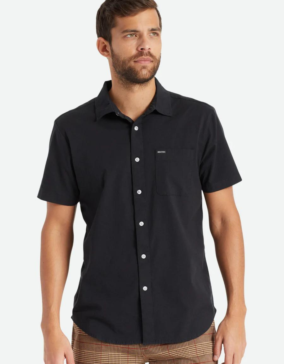 Brixton Charter Oxford Shirt - Black | Garmentory