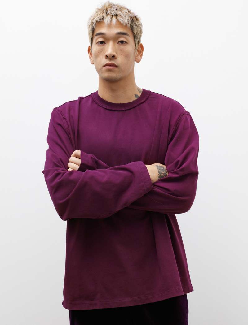 Camiel Fortgens Big Tee LS - Aubergine | Garmentory