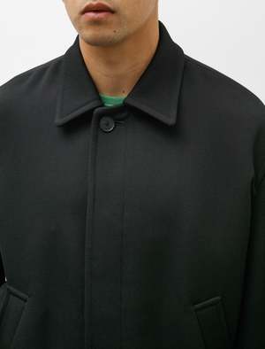 Auralee Double Cloth Hard Twist Carsey Blouson - Black | Garmentory