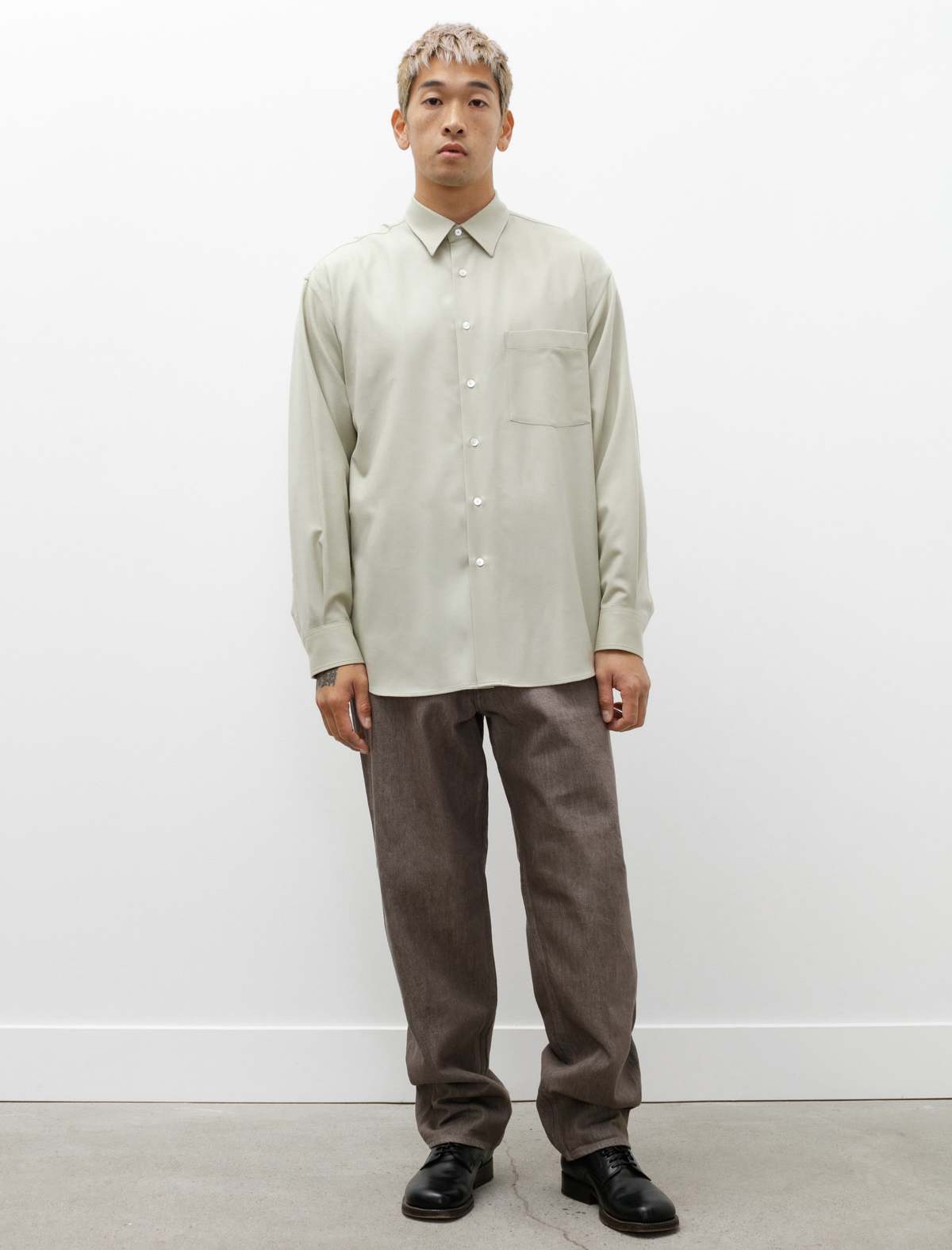 Auralee Hard Twist Denim Wide Pants - Mocha Brown | Garmentory