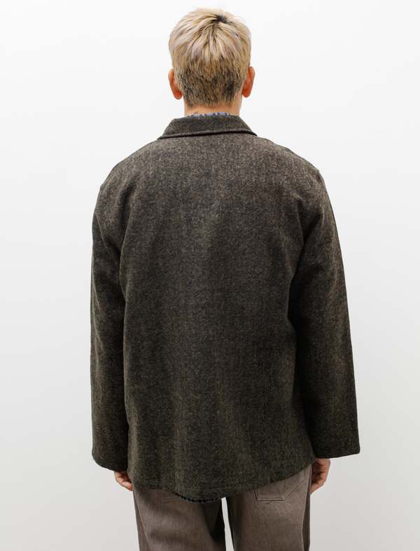 Our Legacy Haven Jacket - Black/Moss Fuzz Wool | Garmentory