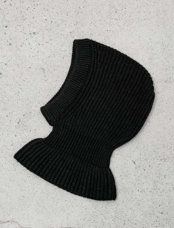 Lemaire Knitted Hood - Black | Garmentory